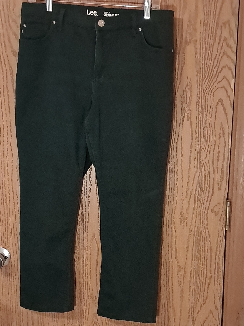 Womens Dark Green Slim Straight Jeans 12P